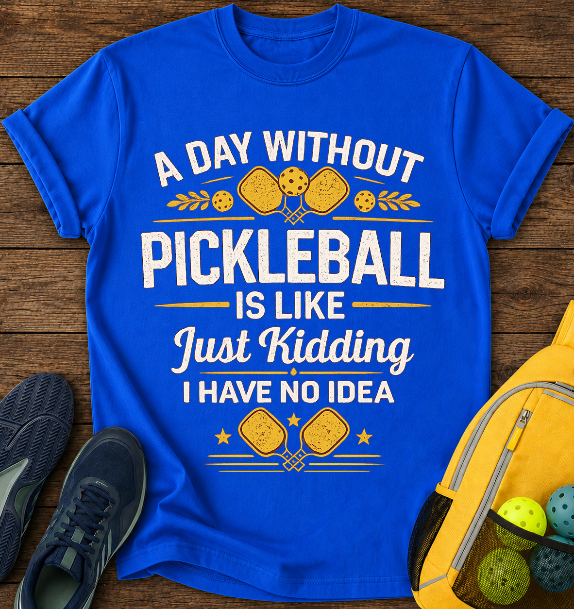 A Day Without Pickleball Is Like, Just Kidding I Have No idea - T-Shirt