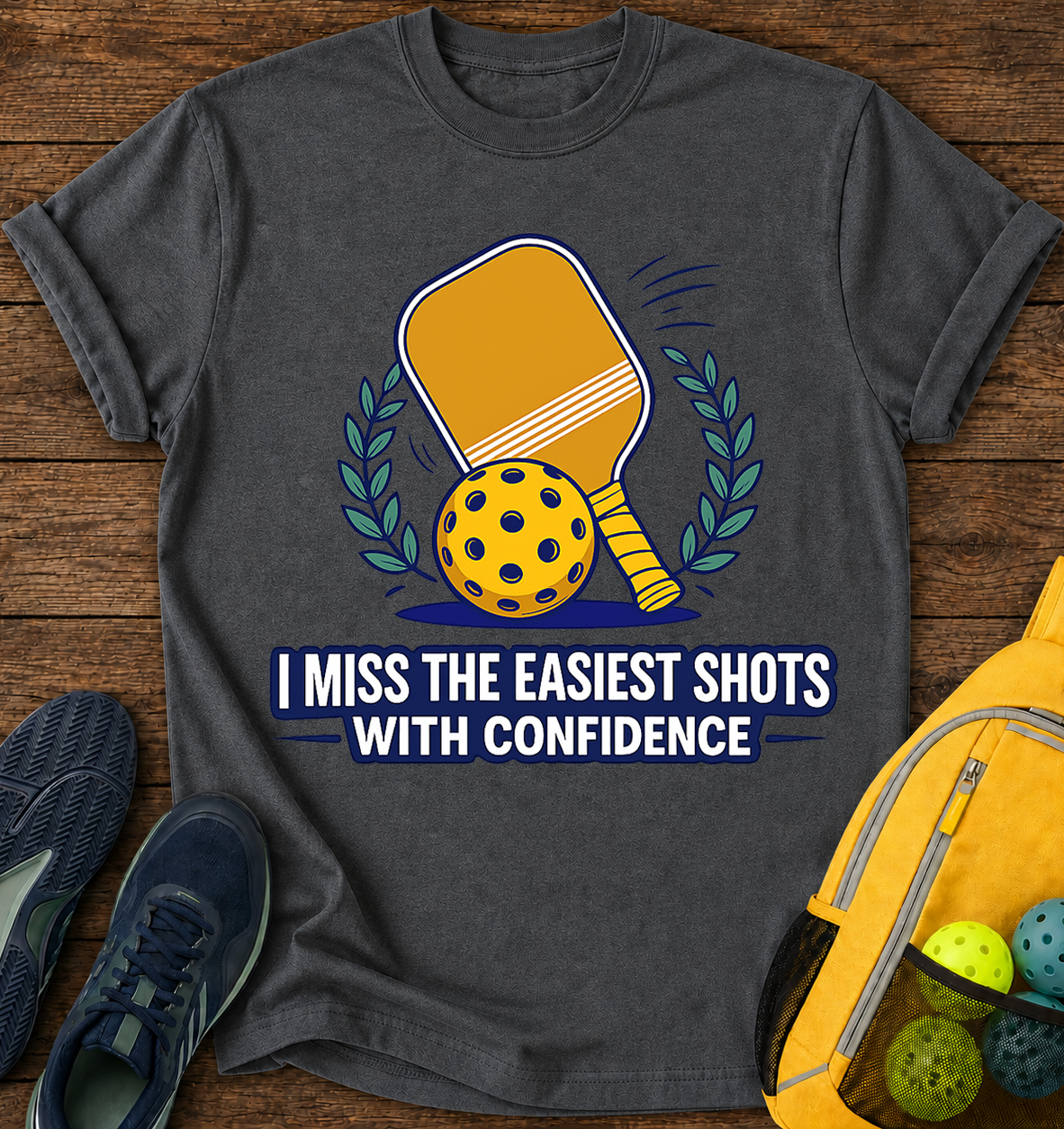I Miss The Easiest Shots With Confidence - T-Shirt