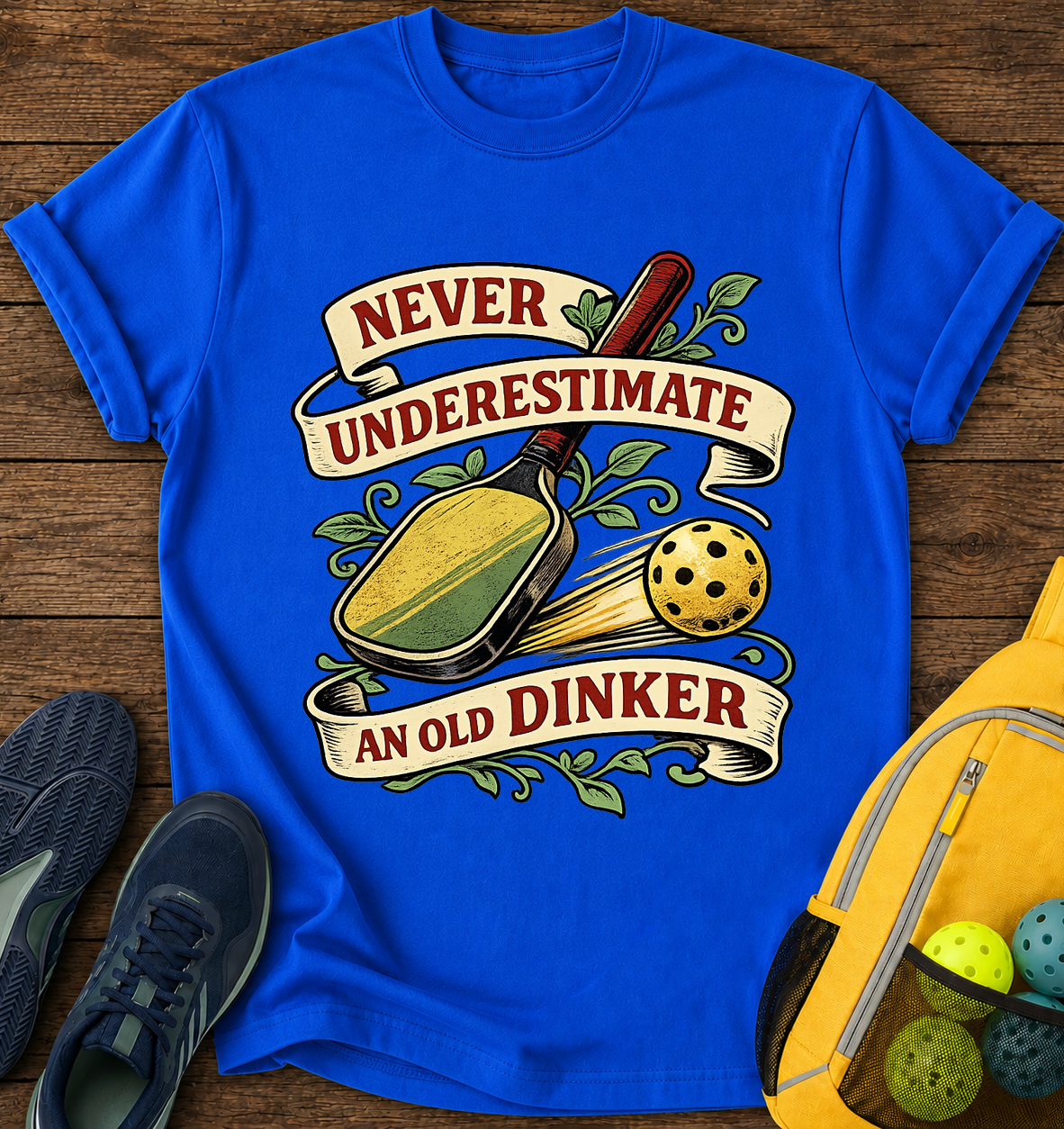 Never Underestimate an Old Dinker - T-Shirt