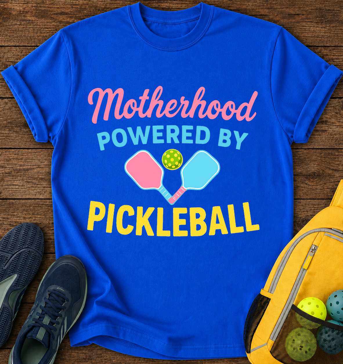 Motherhood Powered by Pickleball T-Shirt