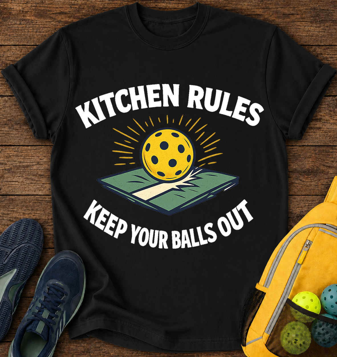 Kitchen Rules Keep Your Balls Out - T-Shirt