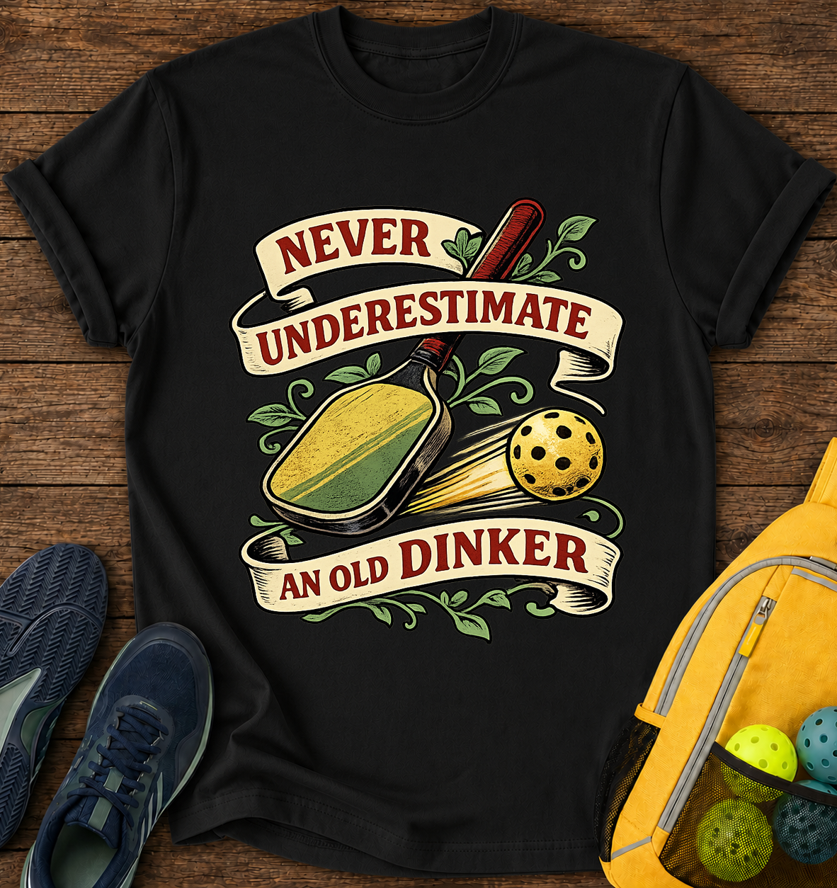 Never Underestimate an Old Dinker - T-Shirt