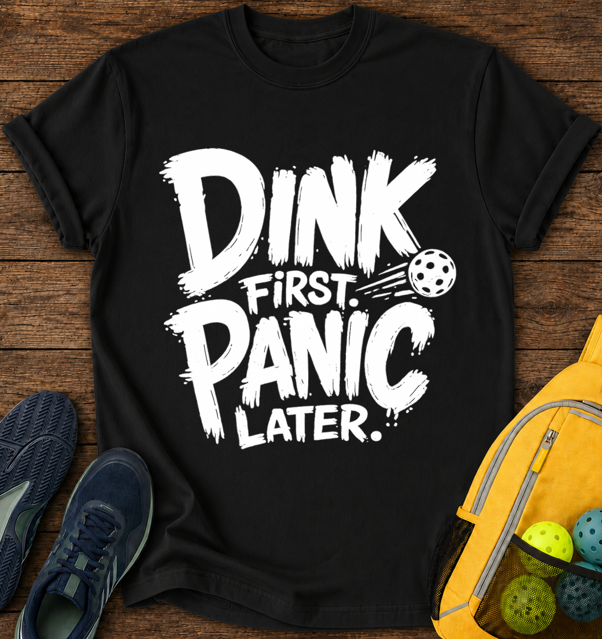 Dink First Panic Later - T-Shirt