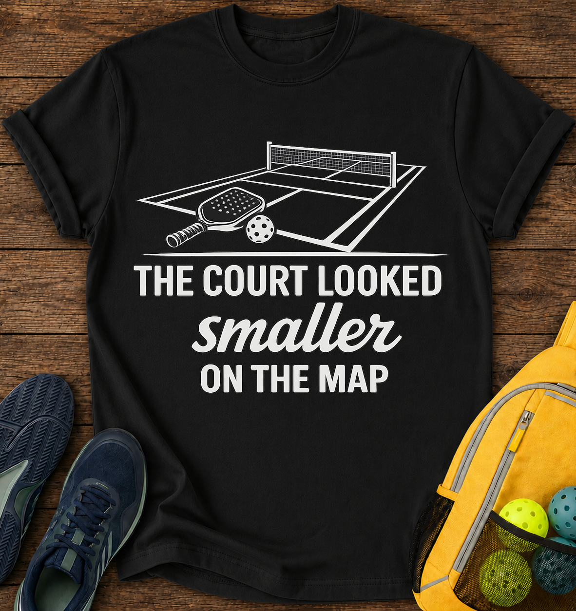 The Court Looked Smaller on The Map  - T-Shirt