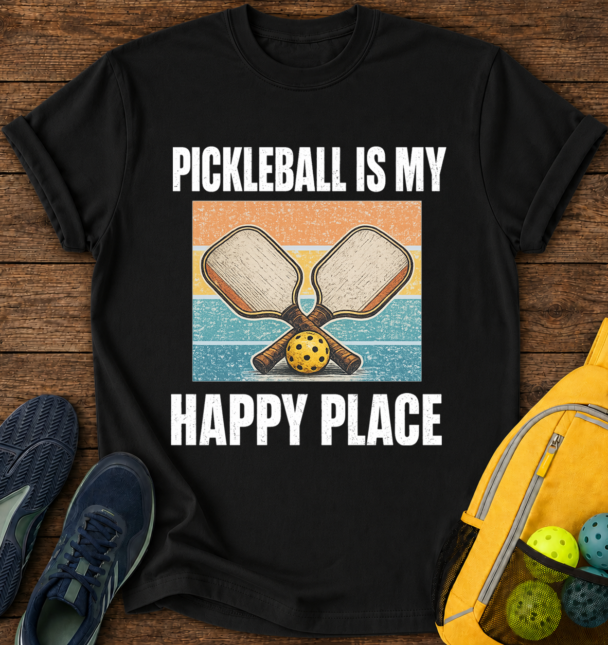 Pickleball is my Happy Place - T-Shirt