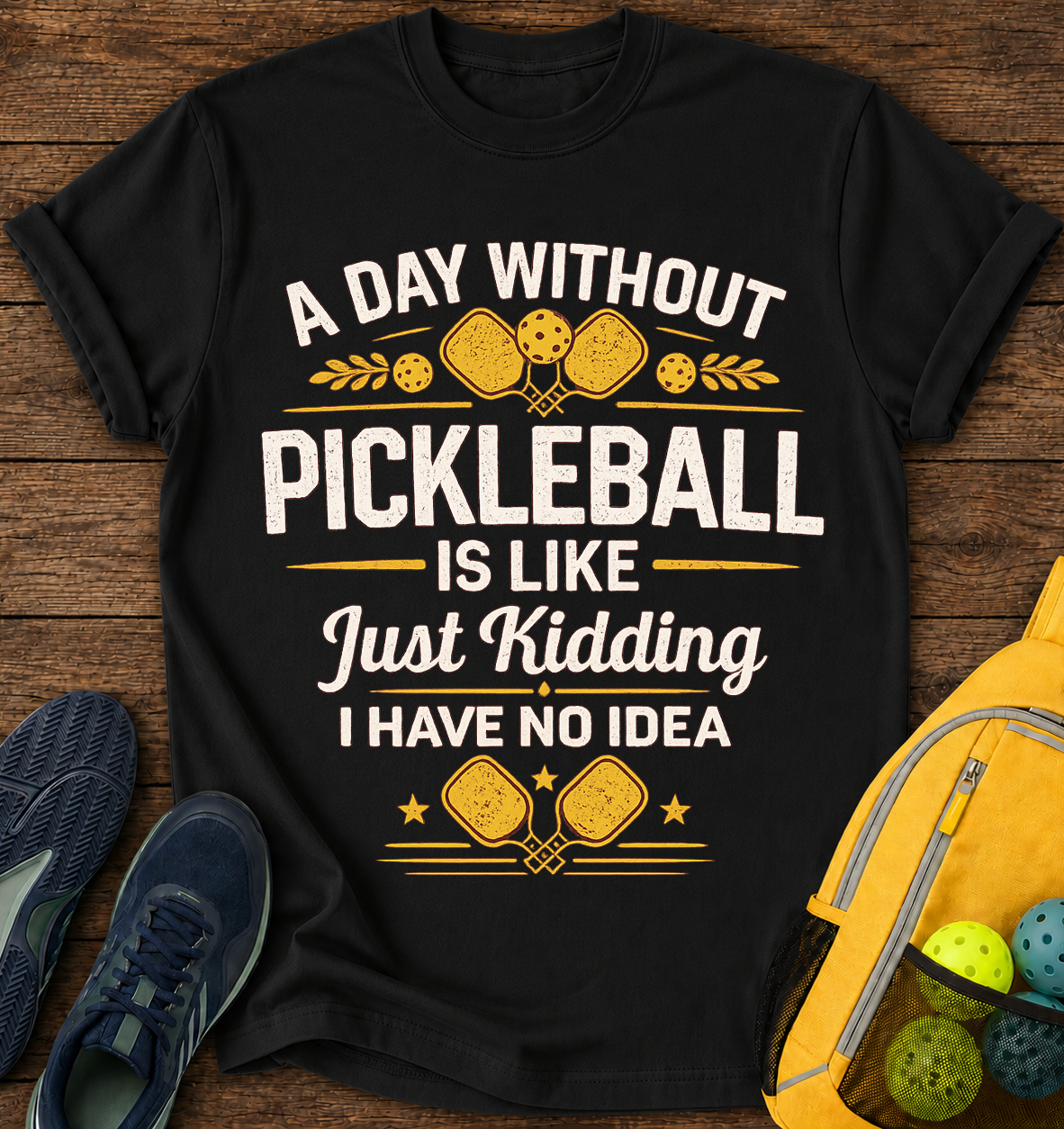 A Day Without Pickleball Is Like, Just Kidding I Have No idea - T-Shirt