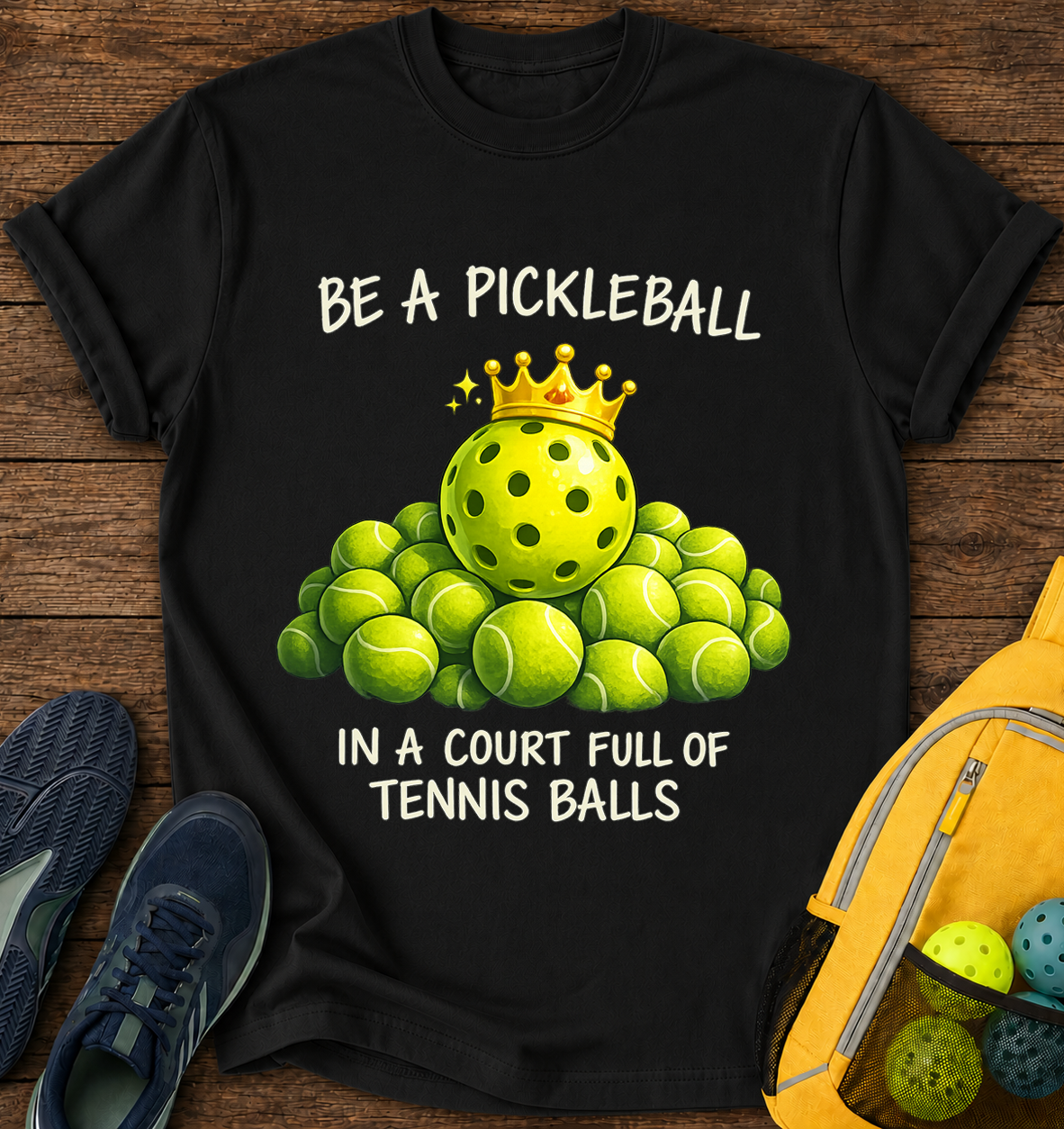 Be a Pickleball in a Court Full of Tennis Balls - T-Shirt