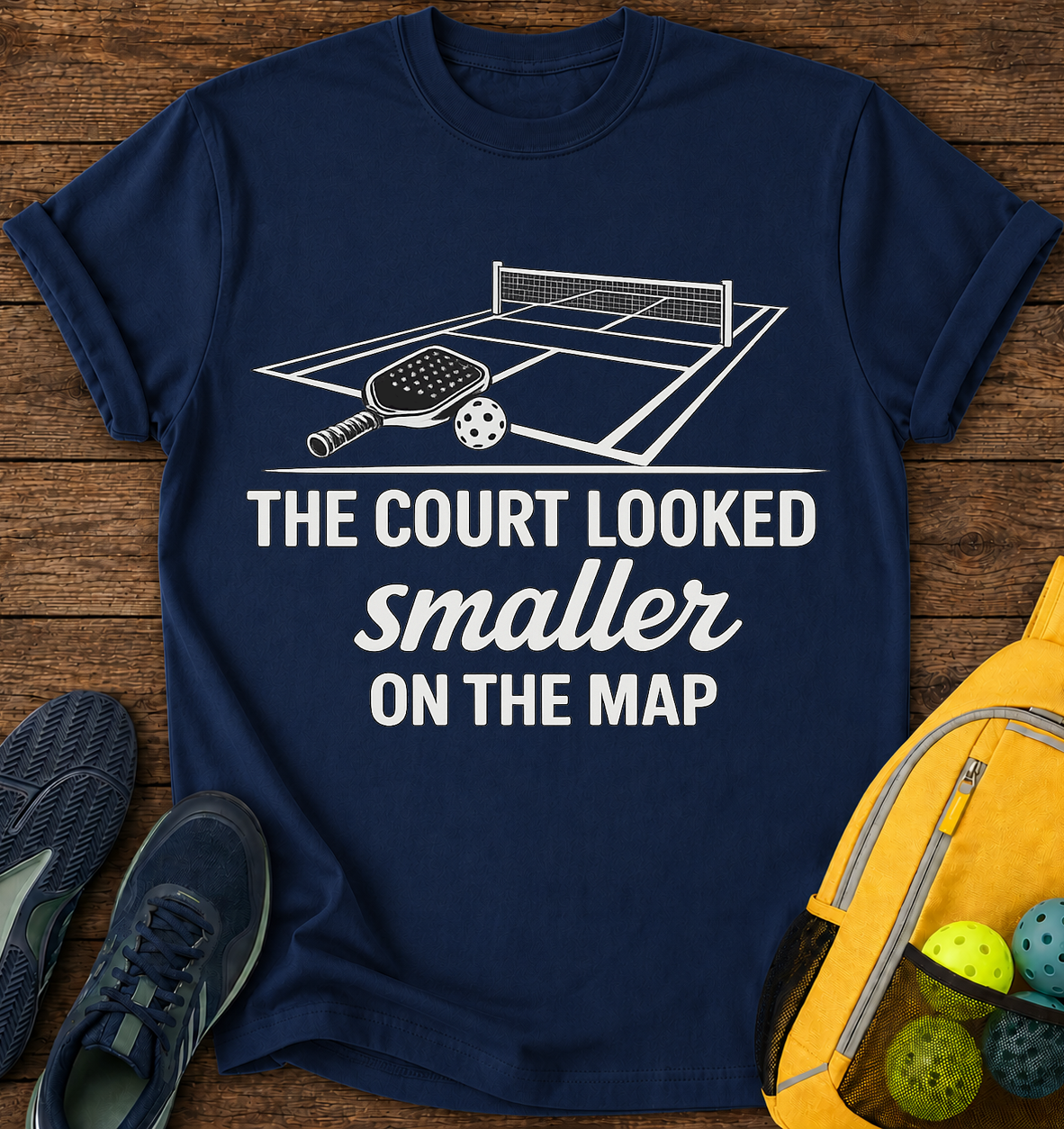 The Court Looked Smaller on The Map  - T-Shirt