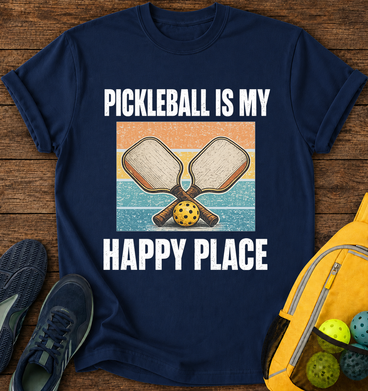 Pickleball is my Happy Place - T-Shirt