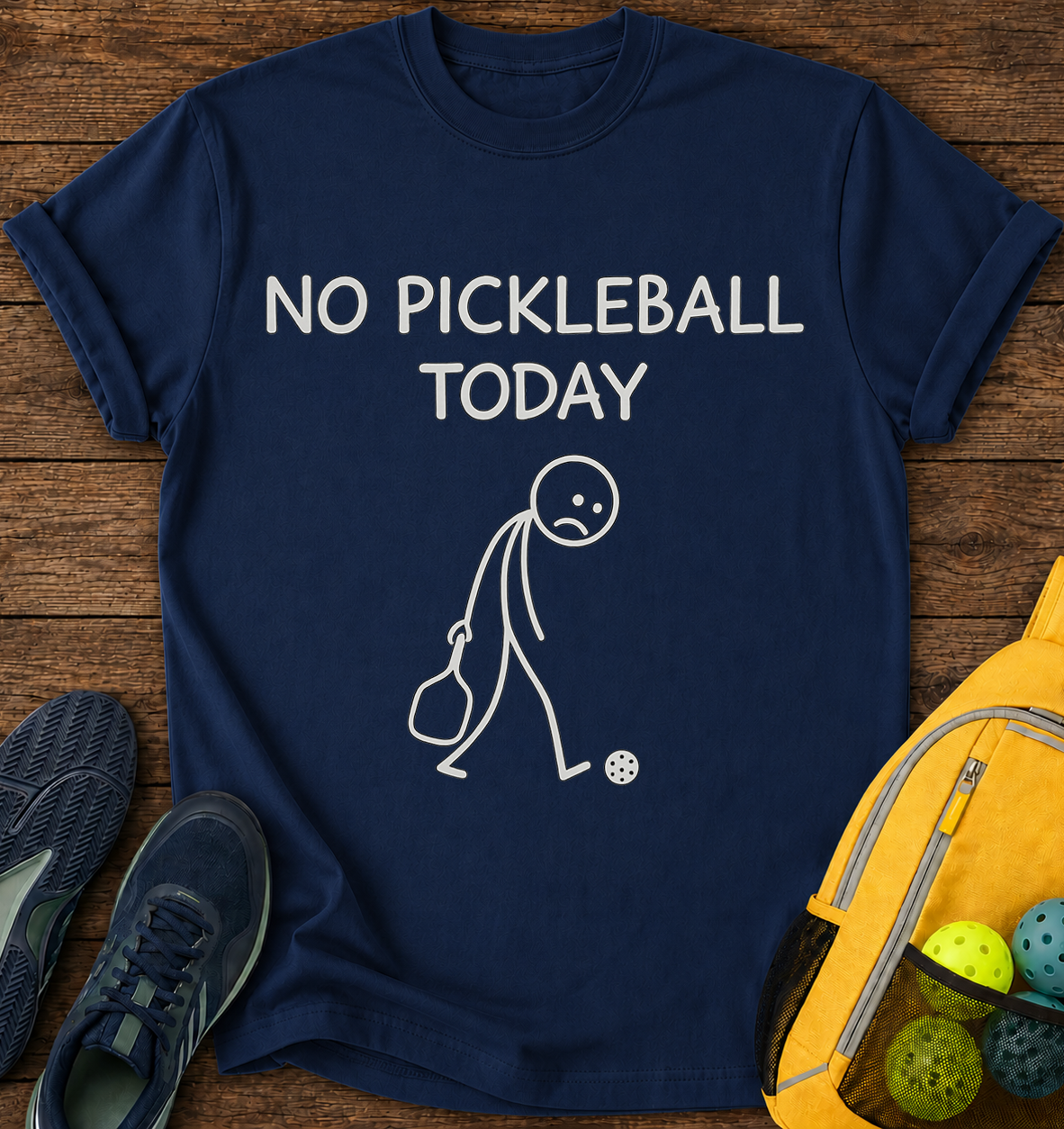No Pickleball Today - T-Shirt