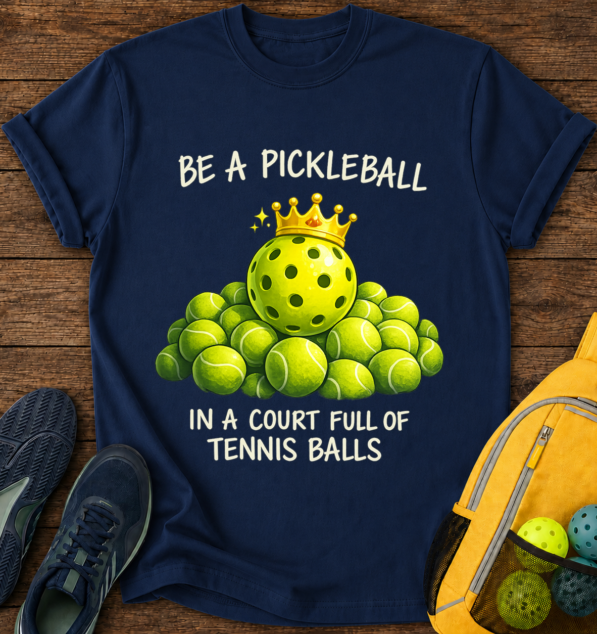 Be a Pickleball in a Court Full of Tennis Balls - T-Shirt