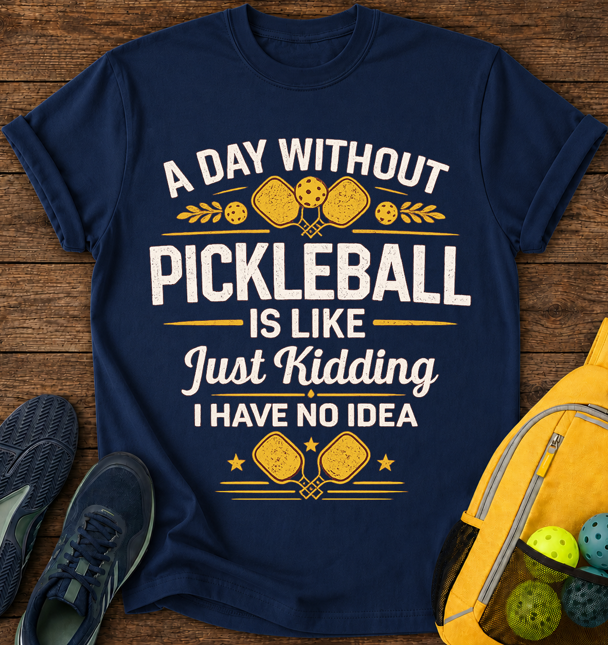 A Day Without Pickleball Is Like, Just Kidding I Have No idea - T-Shirt