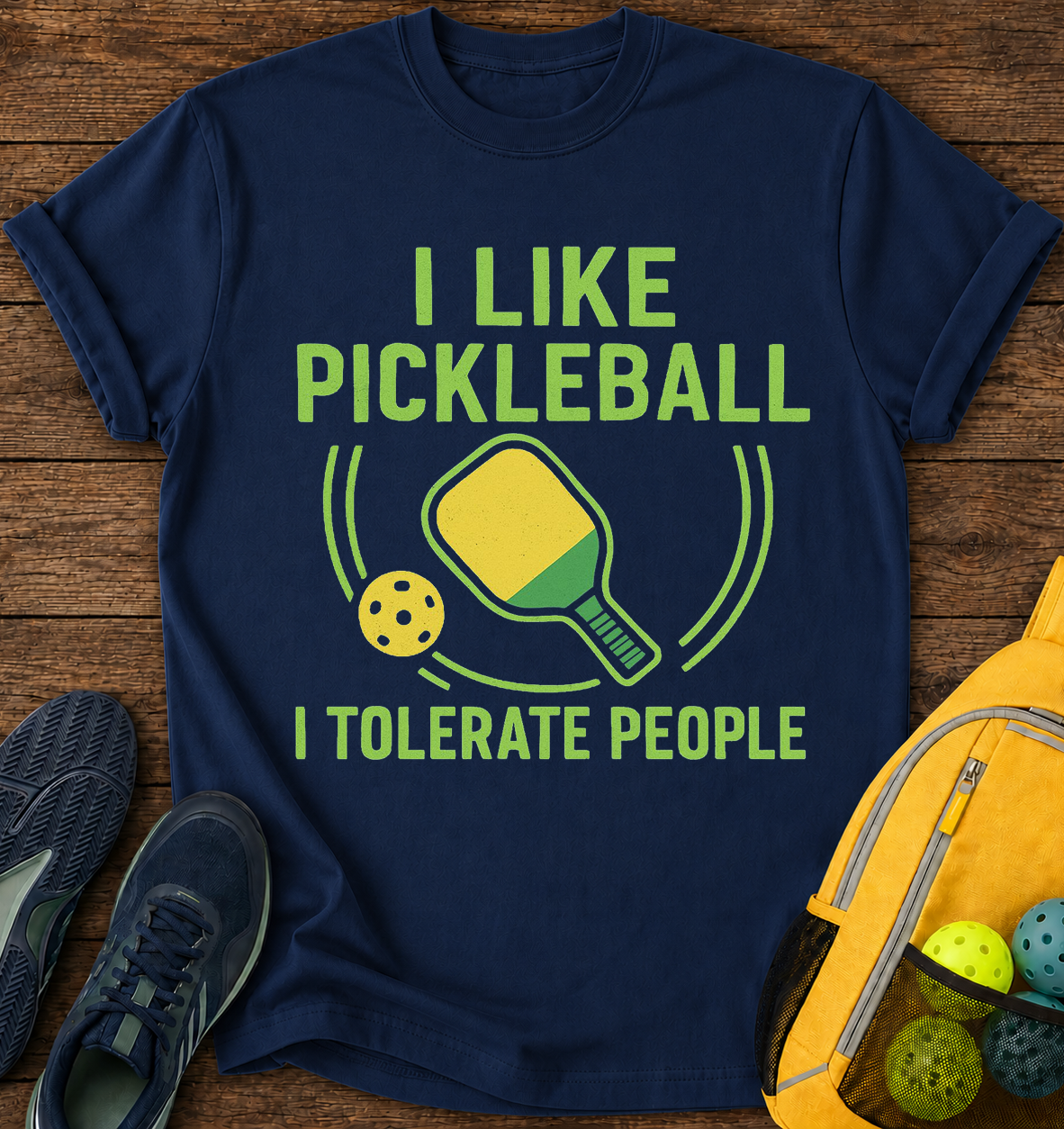 I like pickleball I tolerate people T-Shirt