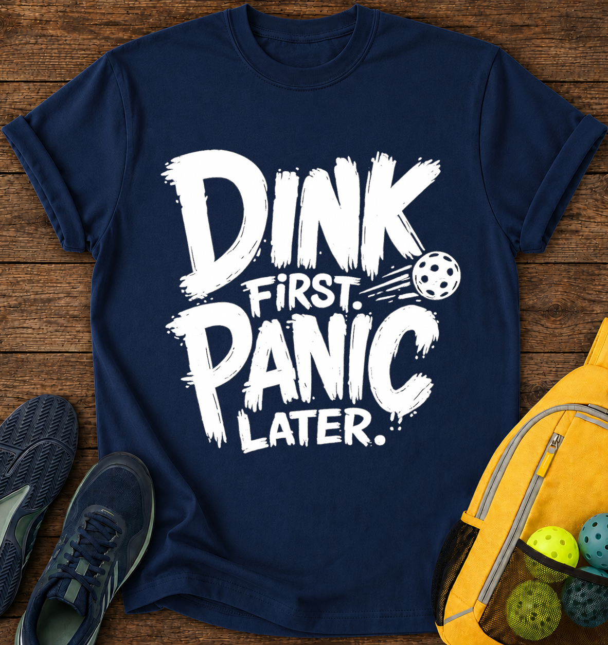 Dink First Panic Later - T-Shirt