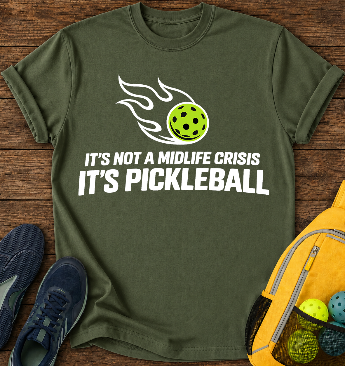 It's Not Midlife Crises it's Pickleball - T-Shirt