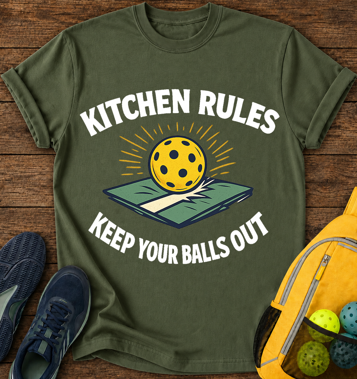 Kitchen Rules Keep Your Balls Out - T-Shirt