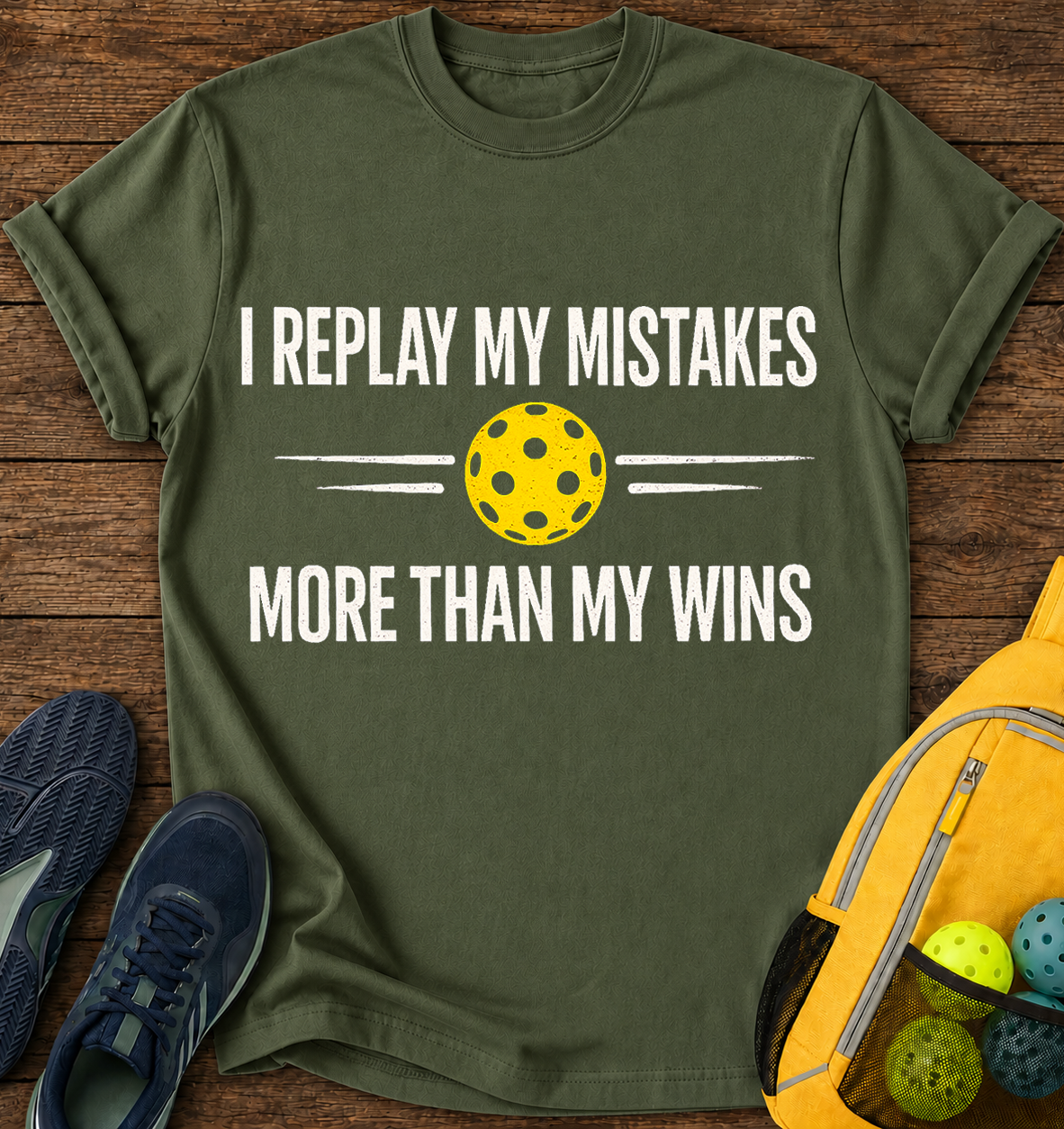 I Replay My Mistakes More Than My Wins - T-Shirt