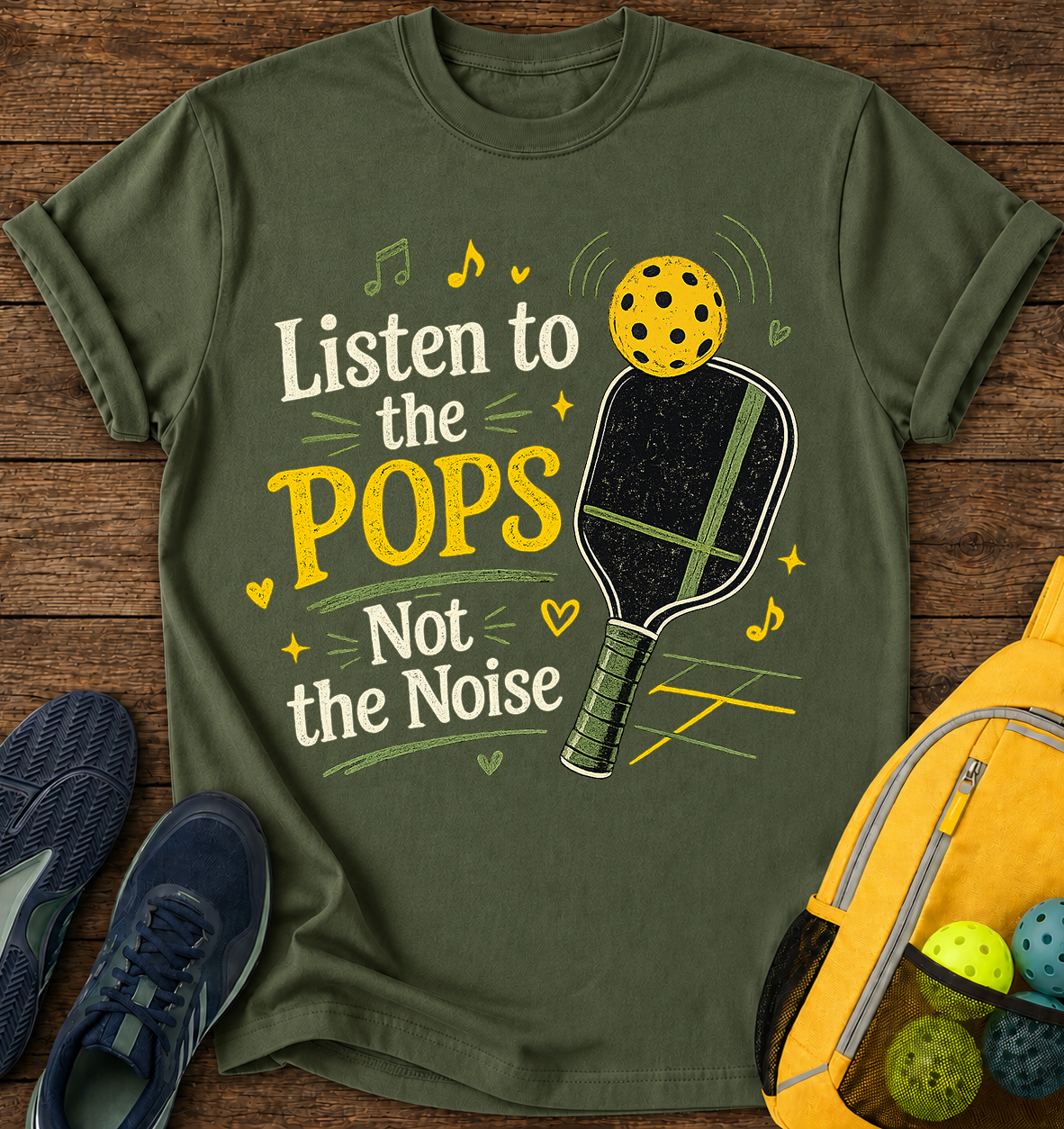 Listen To the POPS Not The Noise - T-Shirt