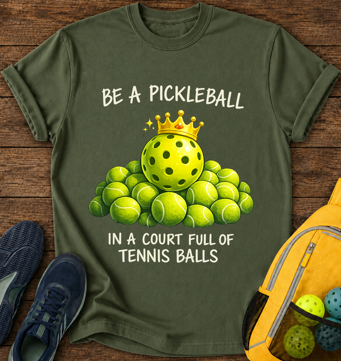 Be a Pickleball in a Court Full of Tennis Balls - T-Shirt