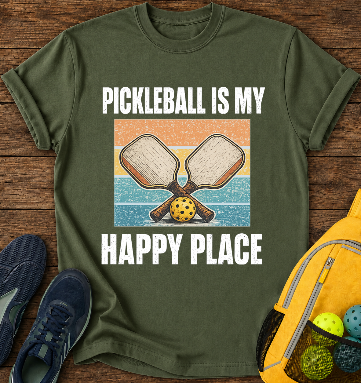 Pickleball is my Happy Place - T-Shirt