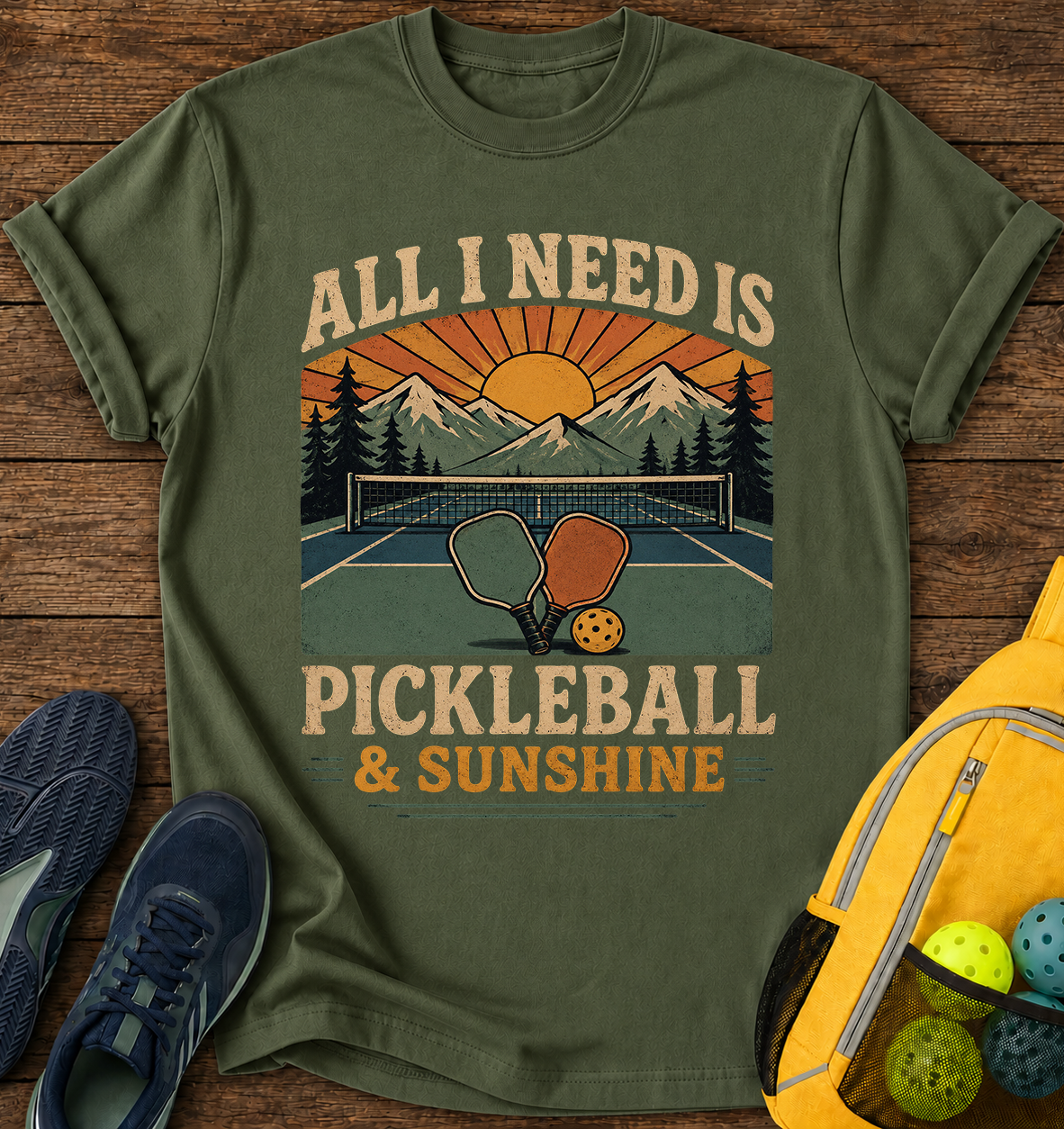 All i Need is Pickleball and Sunshine - T-Shirt