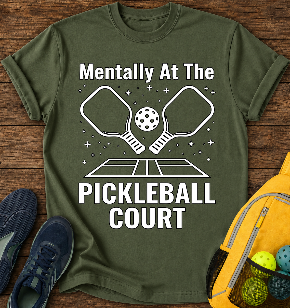 Mentally At The Pickleball Court T-Shirt