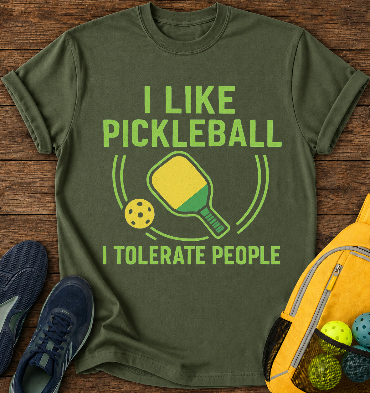 I like pickleball I tolerate people T-Shirt