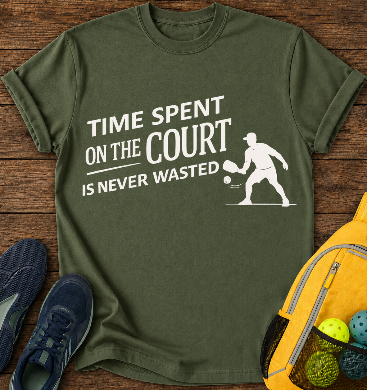 Time Spent On Court is Never Wasted - T-Shirt