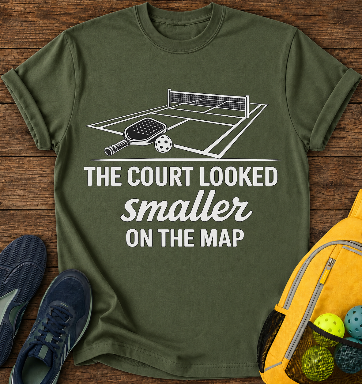 The Court Looked Smaller on The Map  - T-Shirt