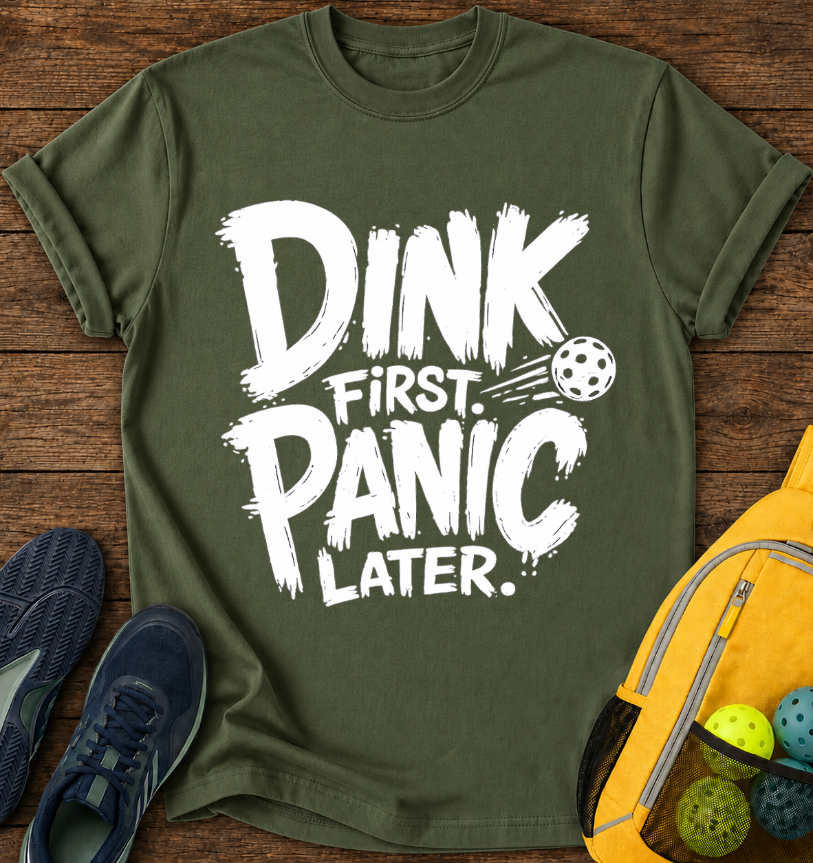 Dink First Panic Later - T-Shirt
