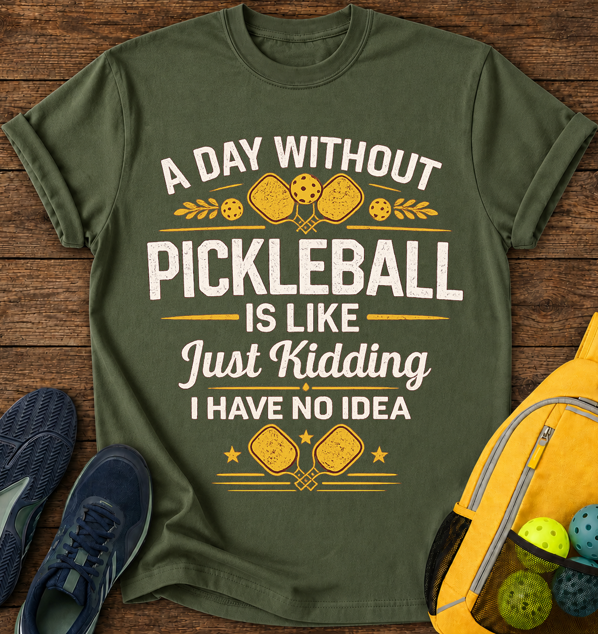 A Day Without Pickleball Is Like, Just Kidding I Have No idea - T-Shirt