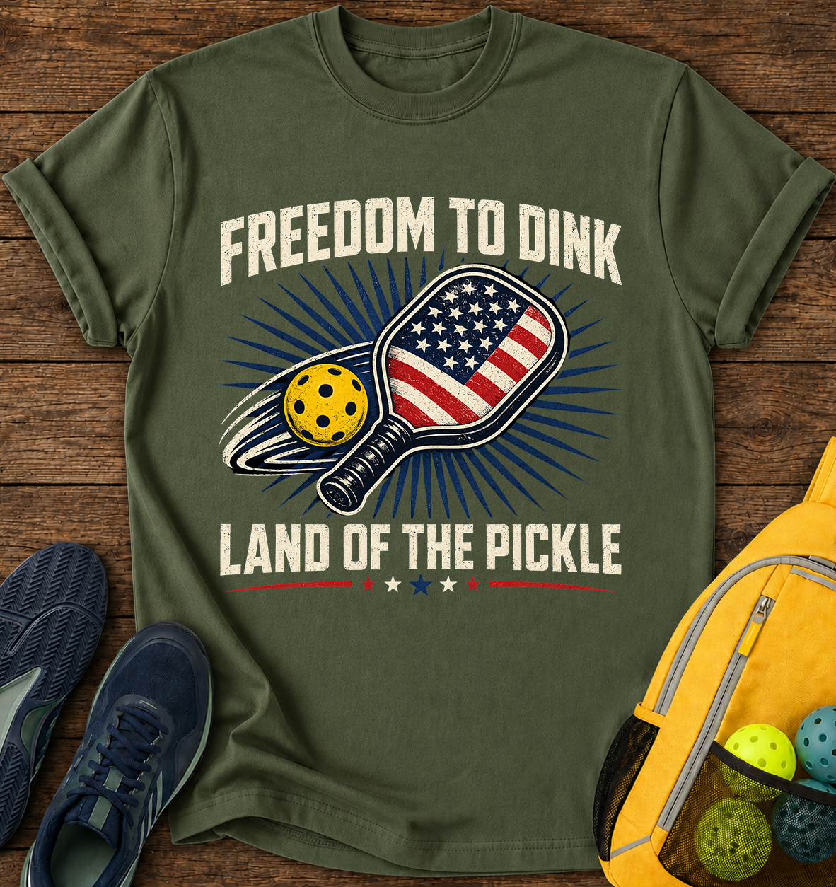 Freedom To Dink Land Of the Pickle - T-Shirt