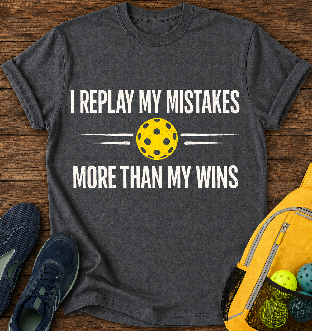 I Replay My Mistakes More Than My Wins - T-Shirt