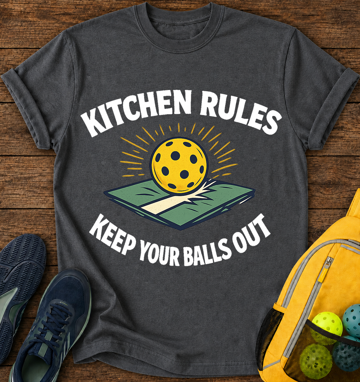 Kitchen Rules Keep Your Balls Out - T-Shirt