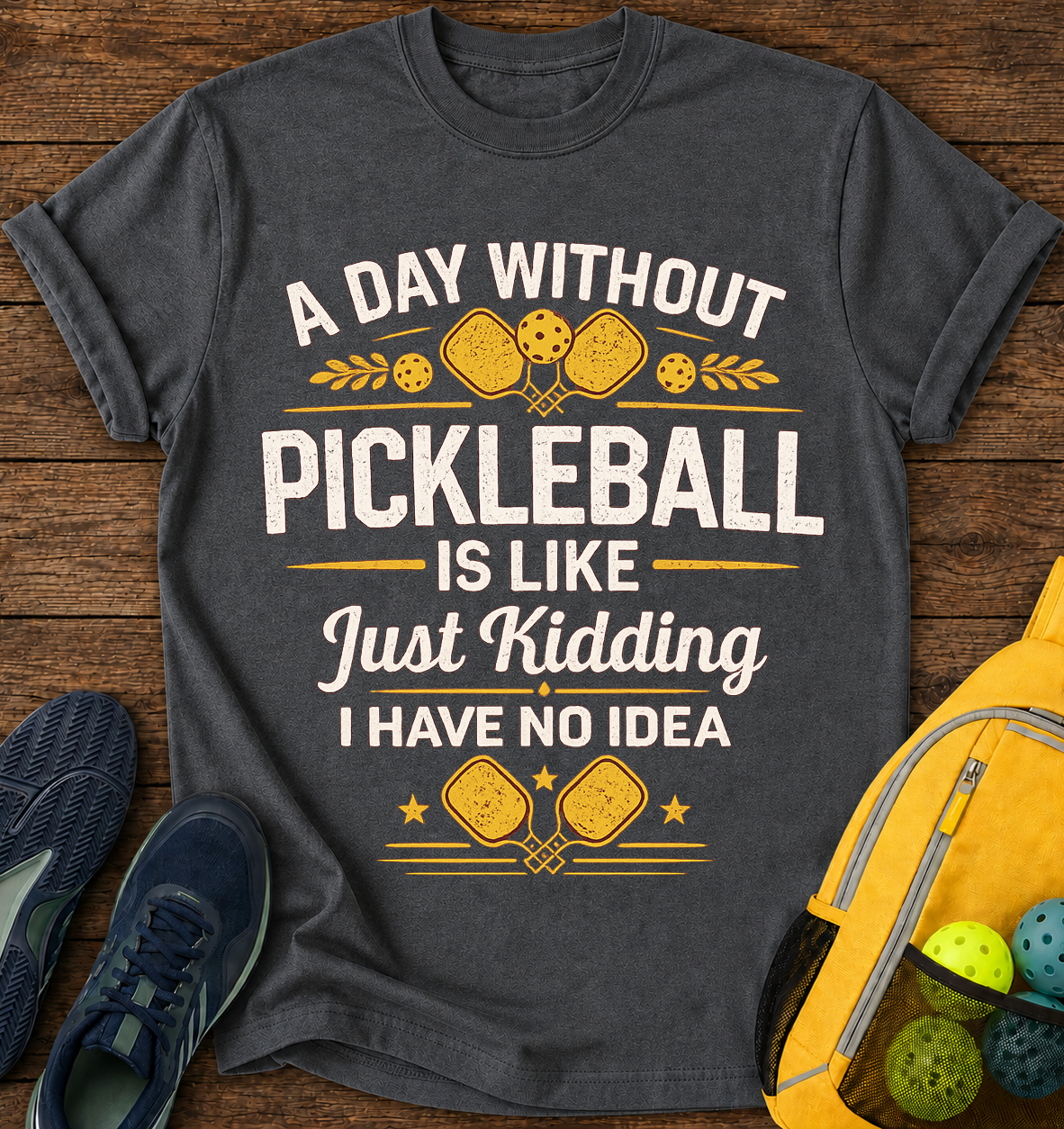 A Day Without Pickleball Is Like, Just Kidding I Have No idea - T-Shirt