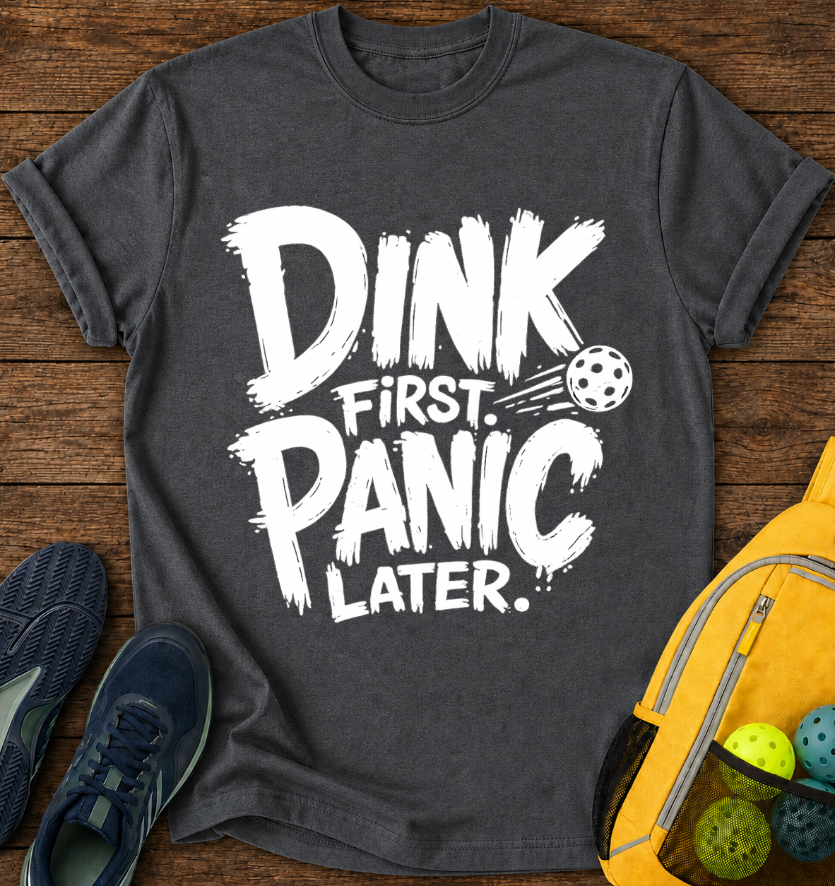 Dink First Panic Later - T-Shirt