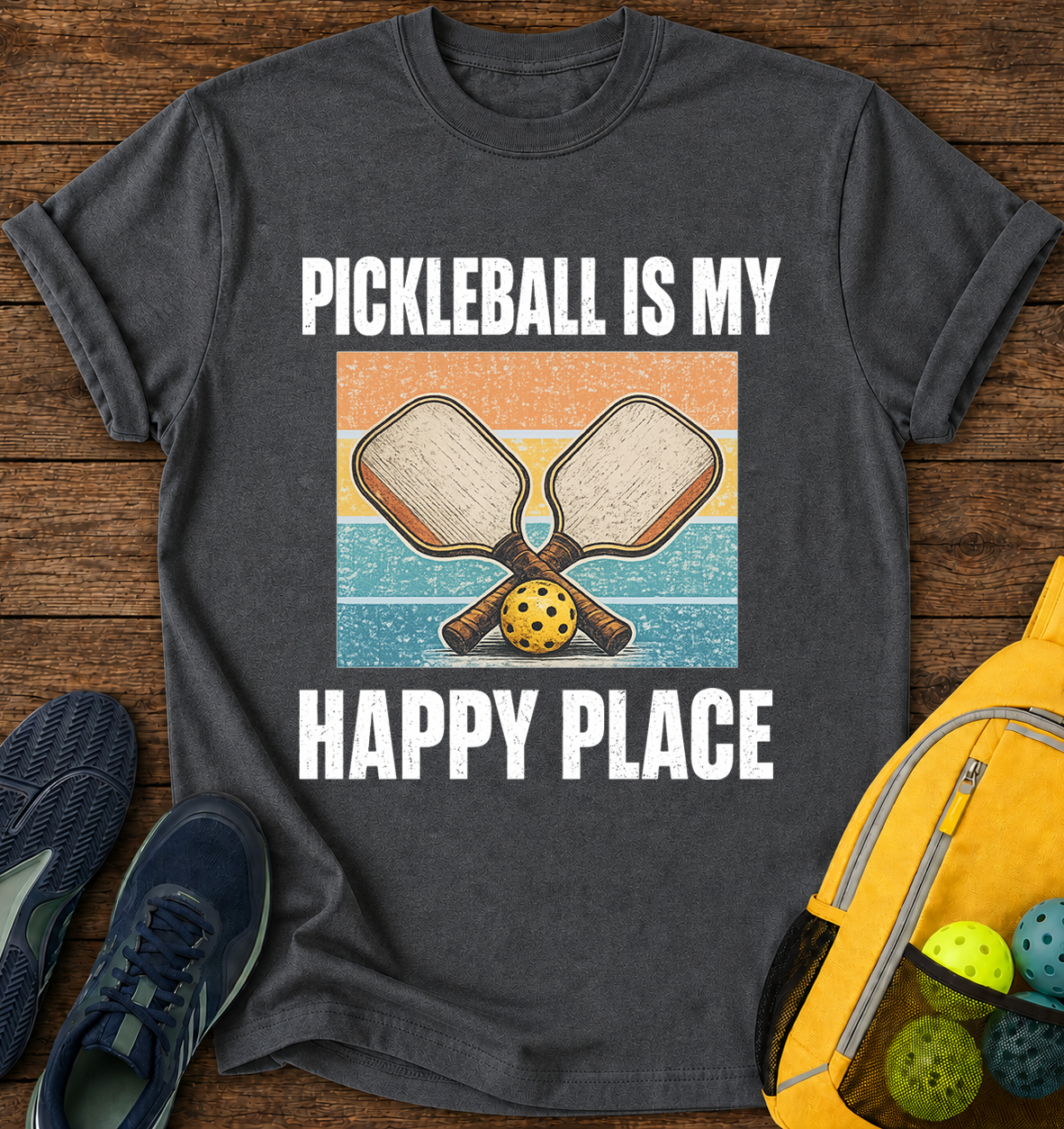 Pickleball is my Happy Place - T-Shirt