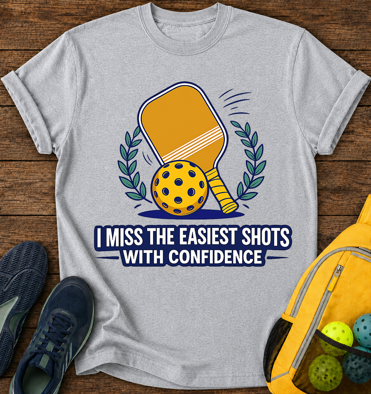 I Miss The Easiest Shots With Confidence - T-Shirt